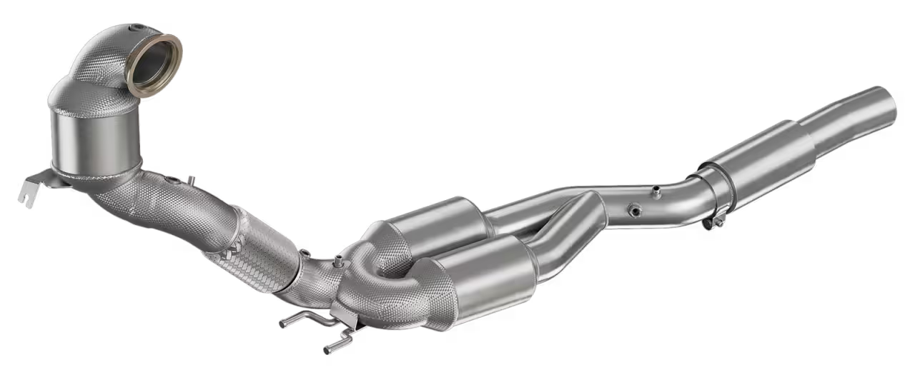 HJS ECE Downpipe VAG 2.0 T(F)SI EA888 Gen.4 AWD OPF (z.B. Golf 8 R) 90821185 90821186