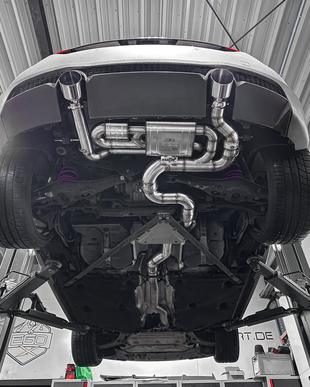 EGO-X Abgasanlage 3,5" Audi TT 8S Coupe quattro 230PS ECE