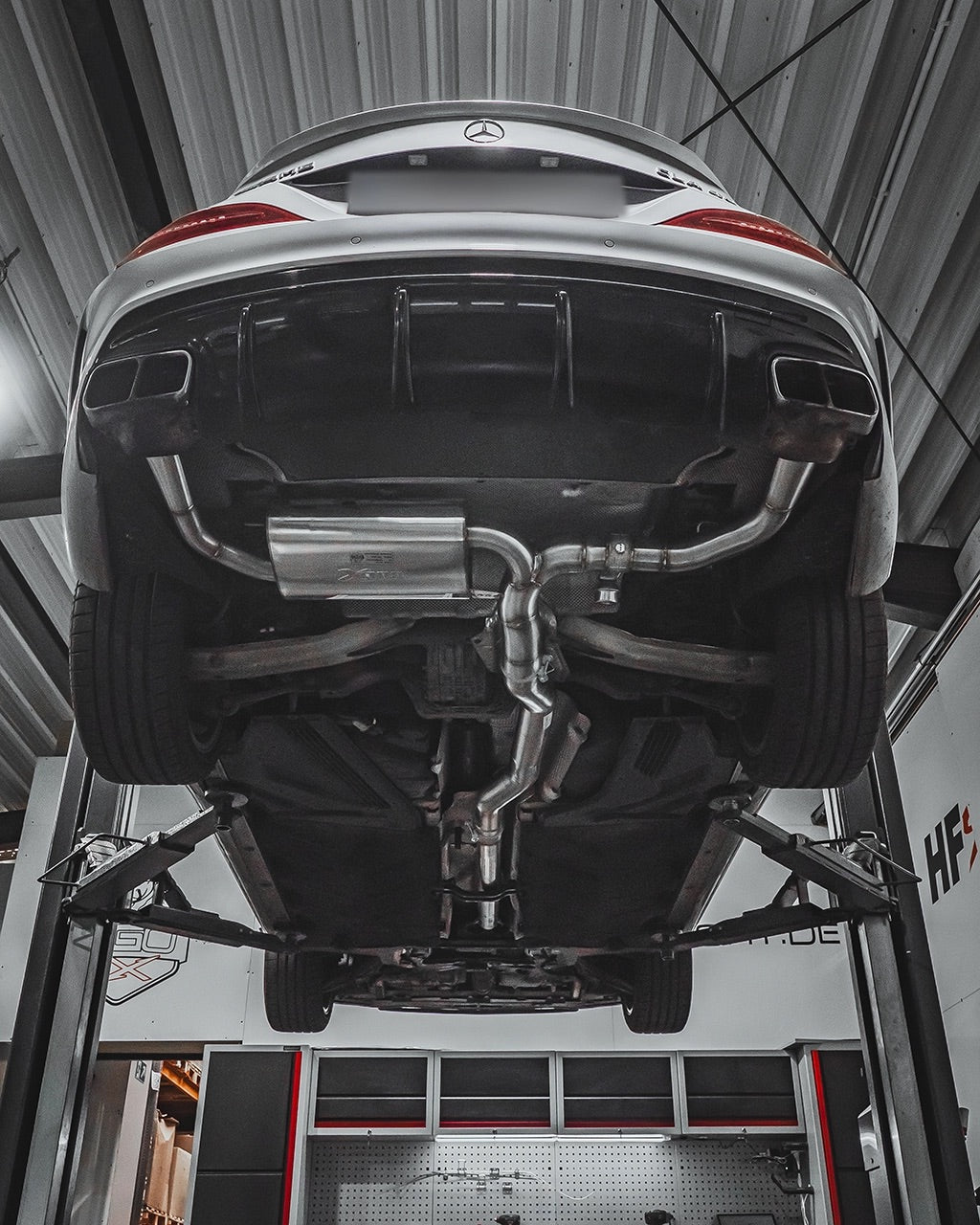 EGO-X Klappenabgasanlage 3,5" Mercedes, CLA45 117, 381PS (mit ECE*)