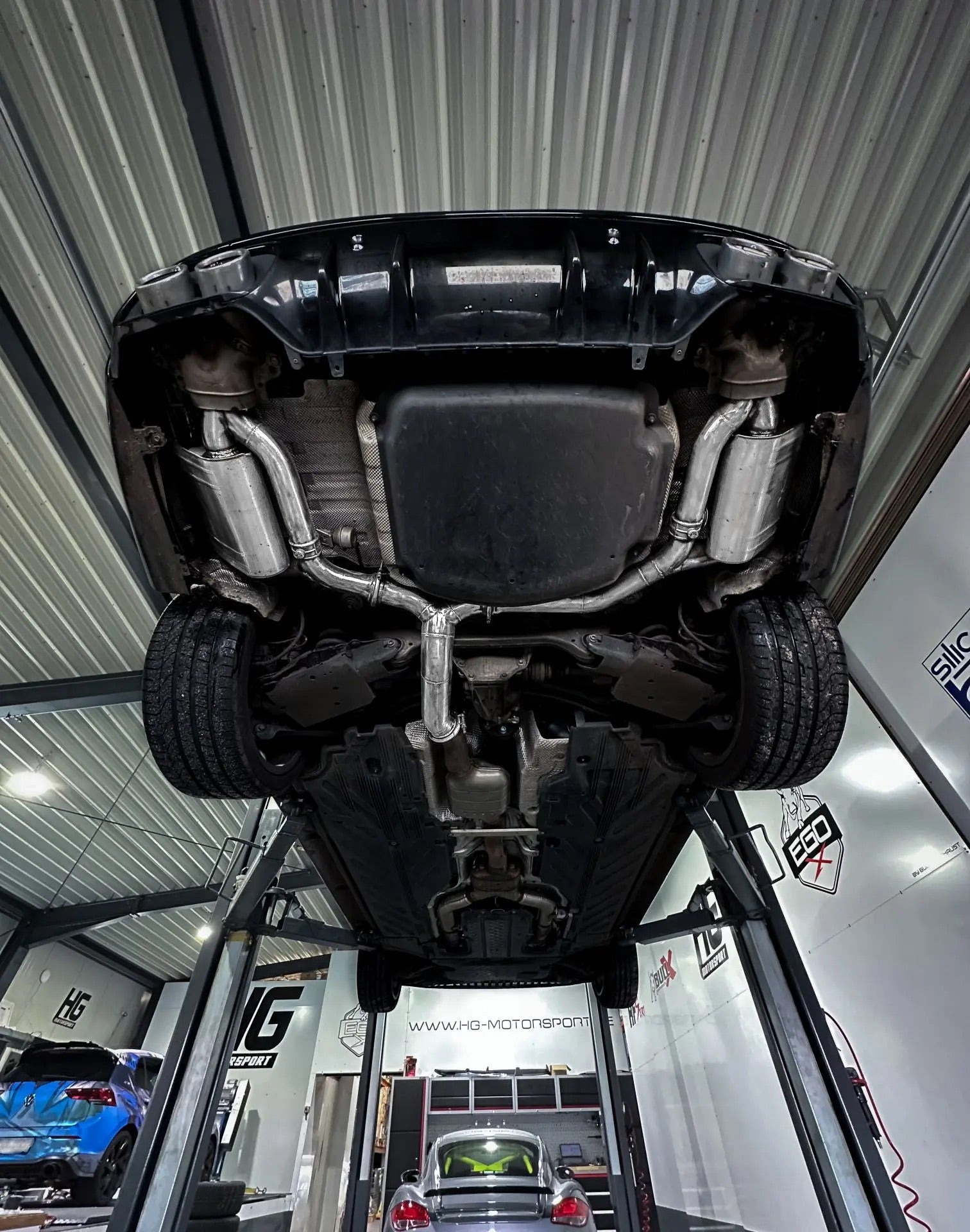 EGO-X Klappenabgasanlage 3,5" Mercedes C43 AMG 390PS (mit ECE*)