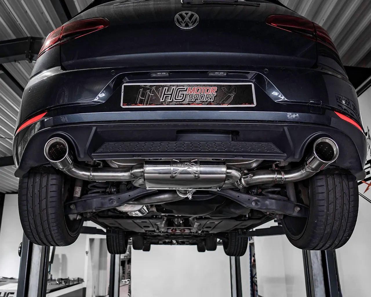 EGO-X Abgasanlage 3" VW Golf 7 GTI FL 245PS, Seat Leon 5F Cupra 300 FWD (mit ECE*)